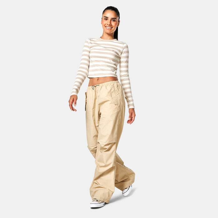 Converse Women's Striped T-Shirt Beige Converse Women's Striped T-Shirt Beige image number 2