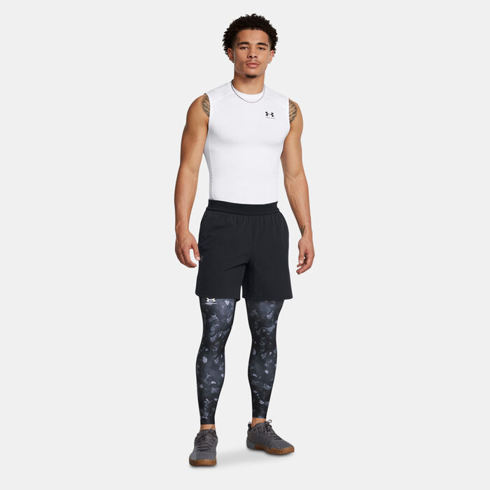 Under Armour Men's HeatGear Printed Leggings Black image number 2