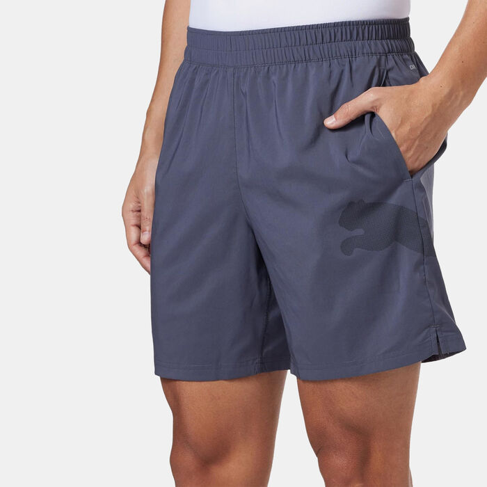 PUMA Men's Train All Day Essentials Big Logo Woven Shorts Grey image number 2