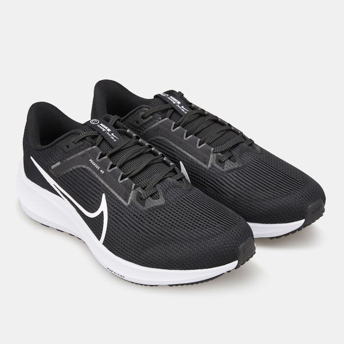 Nike Men's Pegasus 40 Road Running Shoe (Extra Wide) Black Nike Men's Pegasus 40 Road Running Shoe (Extra Wide) Black image number 1