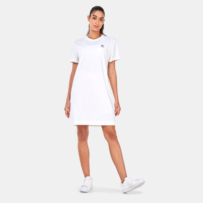 adidas Originals Women's T-Shirt Dress White adidas Originals Women's T-Shirt Dress White image number 0