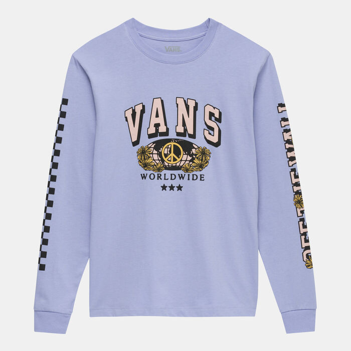 Vans Women's Globey Long Sleeve T-Shirt Purple image number 0