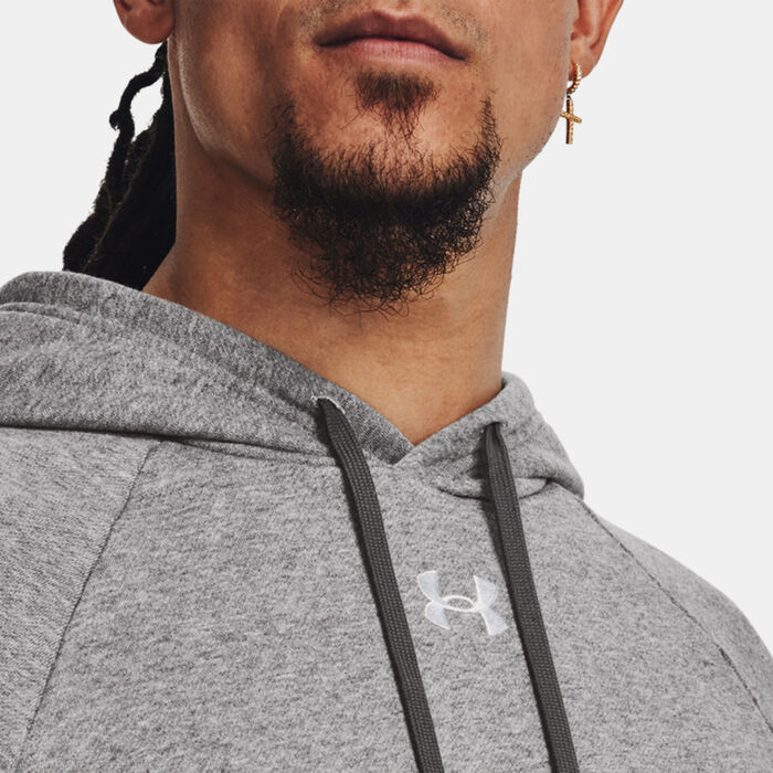 Under Armour Men's UA Rival Fleece Hoodie Grey Under Armour Men's UA Rival Fleece Hoodie Grey image number 3