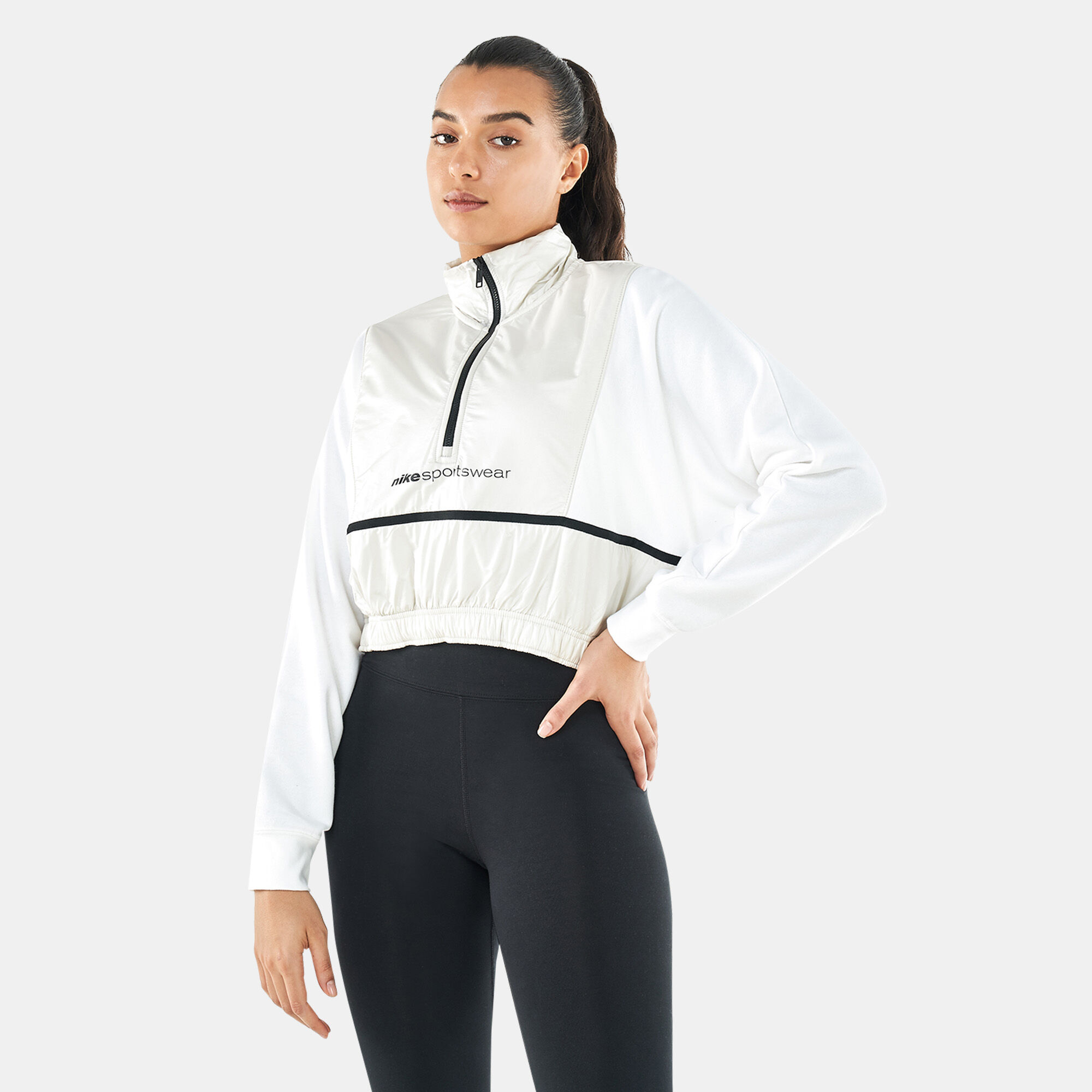 Nike Women s Sportswear 1 4 Zip Archive Sweatshirt White in KSA SSS