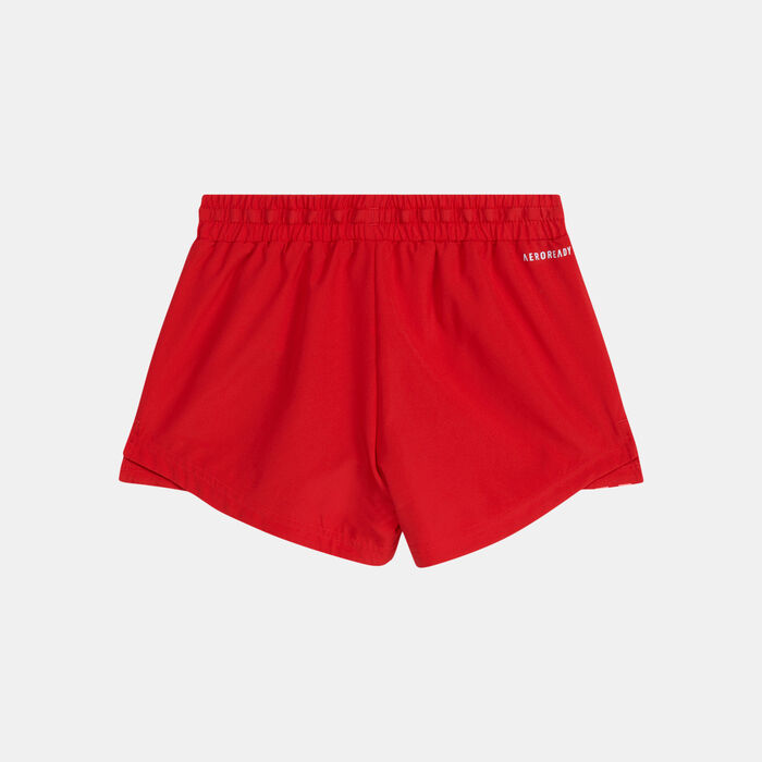 adidas Kids' 3-Stripes Shorts Red adidas Kids' 3-Stripes Shorts Red image number 1