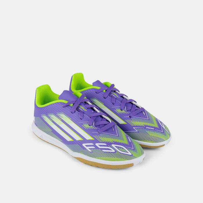 adidas Kids' F50 Club Indoor Court Football Shoes Purple adidas Kids' F50 Club Indoor Court Football Shoes Purple image number 1