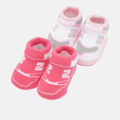 New Balance Kids' Classic Booties (2 Pairs) Pink