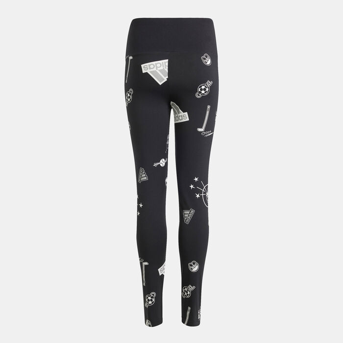 adidas Kids' Brand Love Leggings Black image number 1
