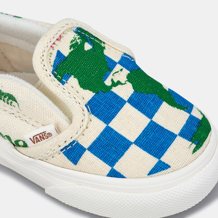 Vans Kids' Eco Theory Classic Slip-On Velcro Unisex Shoe (Baby and Toddler) Blue image number 4