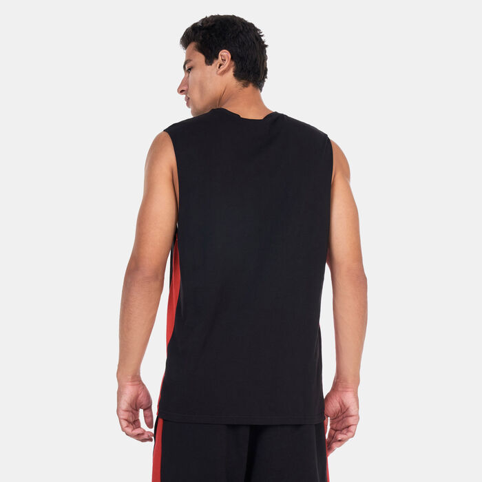 New Era Men's NBA Chicago Bulls Colourblock Sleeveless T-Shirt Black New Era Men's NBA Chicago Bulls Colourblock Sleeveless T-Shirt Black image number 1
