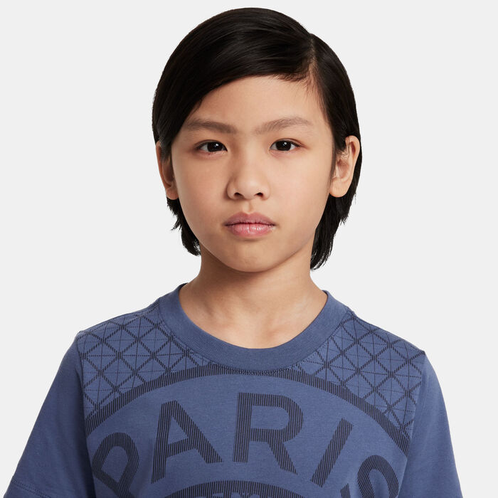 Nike Kids' Paris Saint-Germain Graphic T-Shirt Blue Nike Kids' Paris Saint-Germain Graphic T-Shirt Blue image number 3
