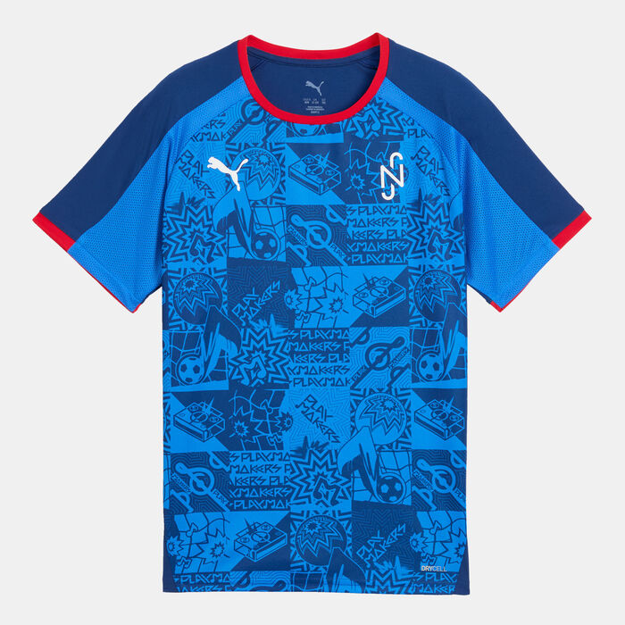 PUMA Kids' Neymar Jr. Playmaker Training Football Top Blue PUMA Kids' Neymar Jr. Playmaker Training Football Top Blue image number 0