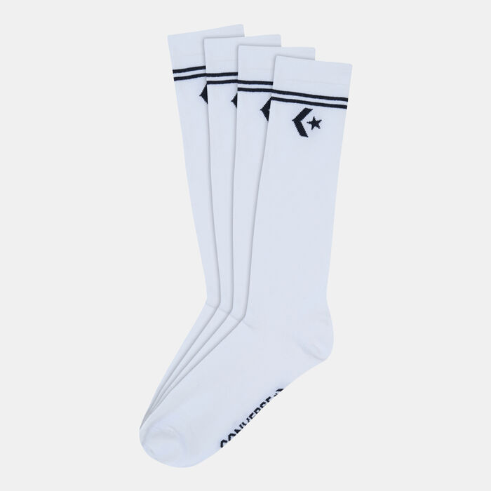 Converse Star Chevron Double Stripe Crew Socks (2 Pack) White Converse Star Chevron Double Stripe Crew Socks (2 Pack) White image number 0