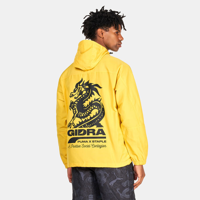 PUMA Men's x STAPLE Anorak Jacket yellow image number 1