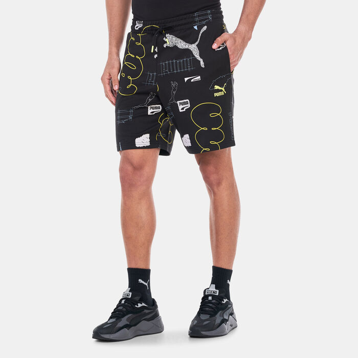 PUMA Men's Classics Brand Love Shorts Black PUMA Men's Classics Brand Love Shorts Black image number 0