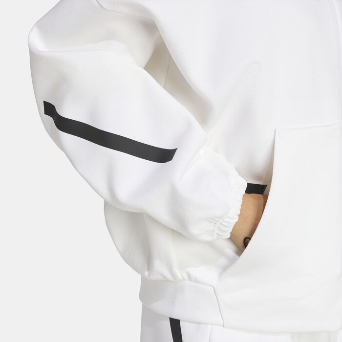 adidas Women's Z.N.E. Track Jacket White adidas Women's Z.N.E. Track Jacket White image number 4
