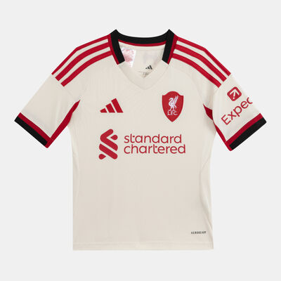 adidas Kids' Liverpool 25/26 Away Replica Football Jersey White adidas Kids' Liverpool 25/26 Away Replica Football Jersey White