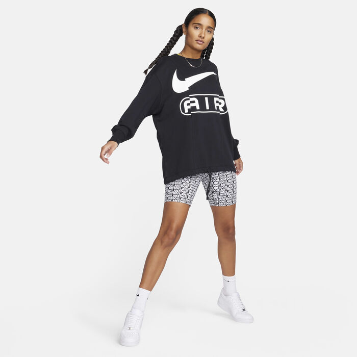 Nike Women's Air Over-Oversized Sweatshirt Black Nike Women's Air Over-Oversized Sweatshirt Black image number 5