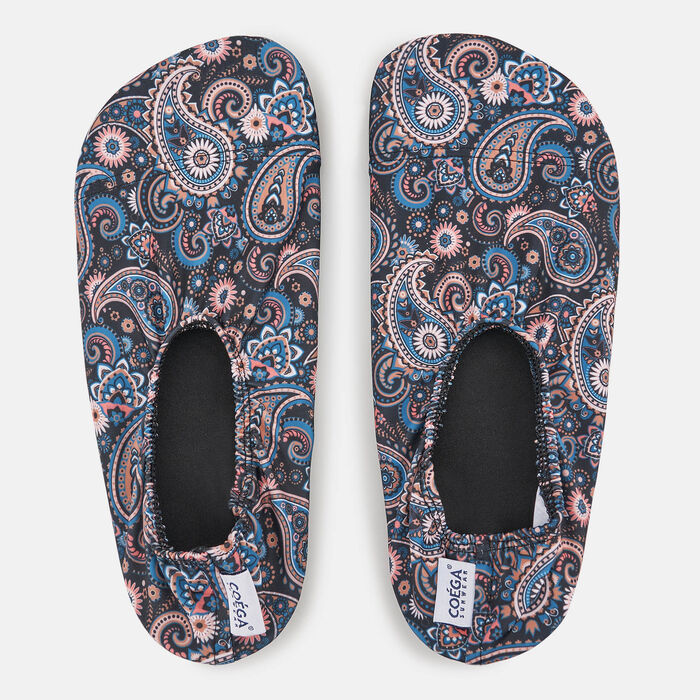 COEGA Women's Allover Print Pool and Beach Slip-On Shoes Black COEGA Women's Allover Print Pool and Beach Slip-On Shoes Black image number 0