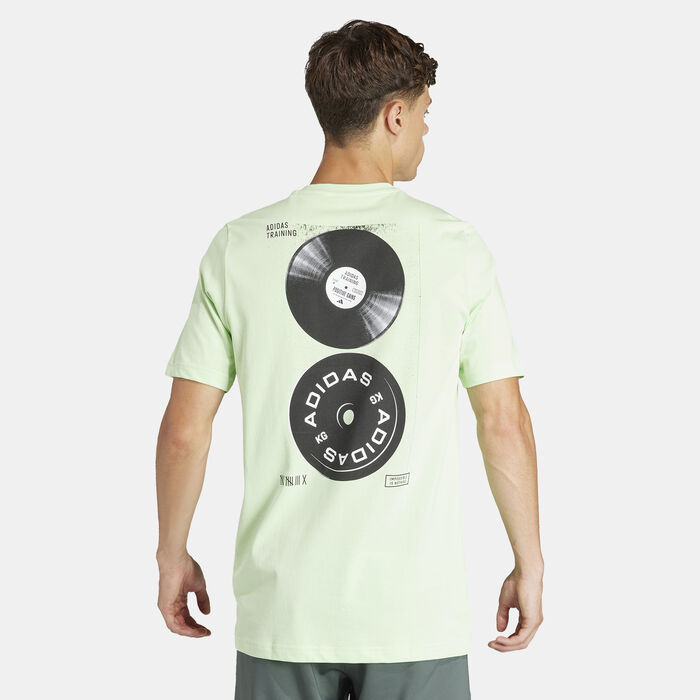 adidas Men's AEROREADY Strength Graphic Training T-Shirt Green adidas Men's AEROREADY Strength Graphic Training T-Shirt Green image number 1
