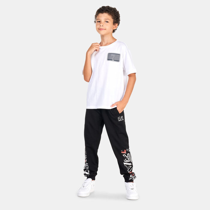 EA7 Emporio Armani Kids' Logo Series Sweatpants Black image number 2