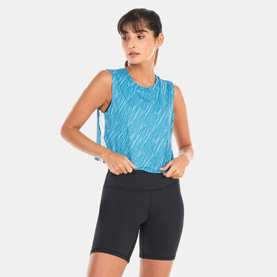 SQUATWOLF Women's Zero Cropped Tank Top Blue