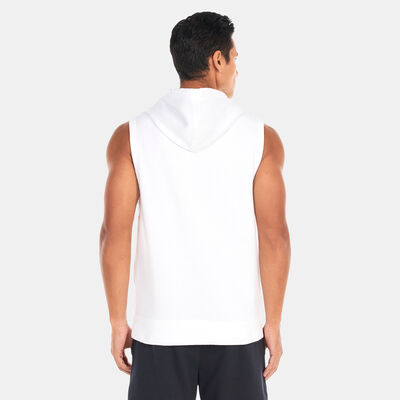 Under Armour Men's Curry Fleece Sleeveless Basketball Hoodie White