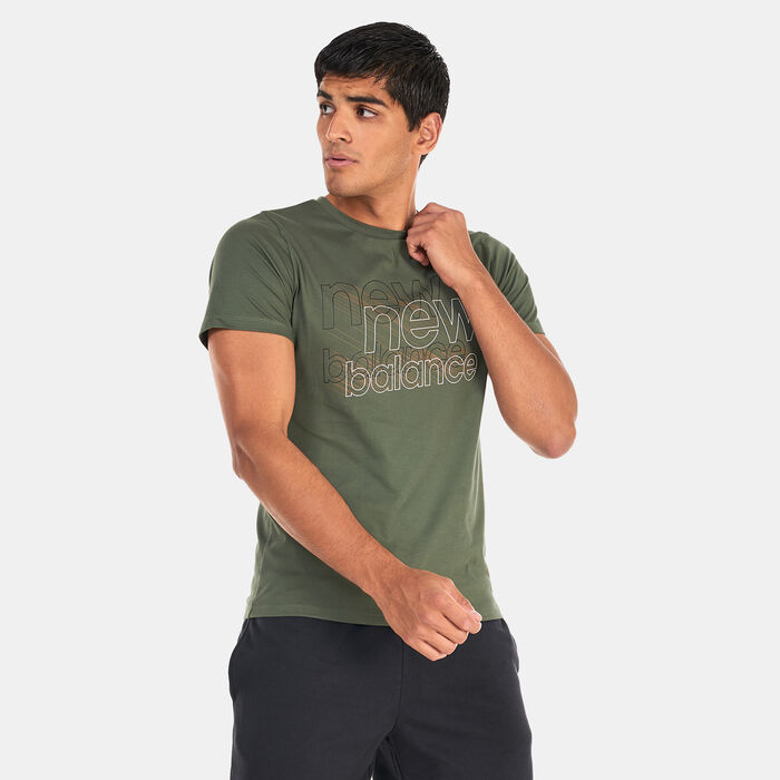 New Balance Men's Heathertech Graphic T-Shirt Grey New Balance Men's Heathertech Graphic T-Shirt Grey image number 0