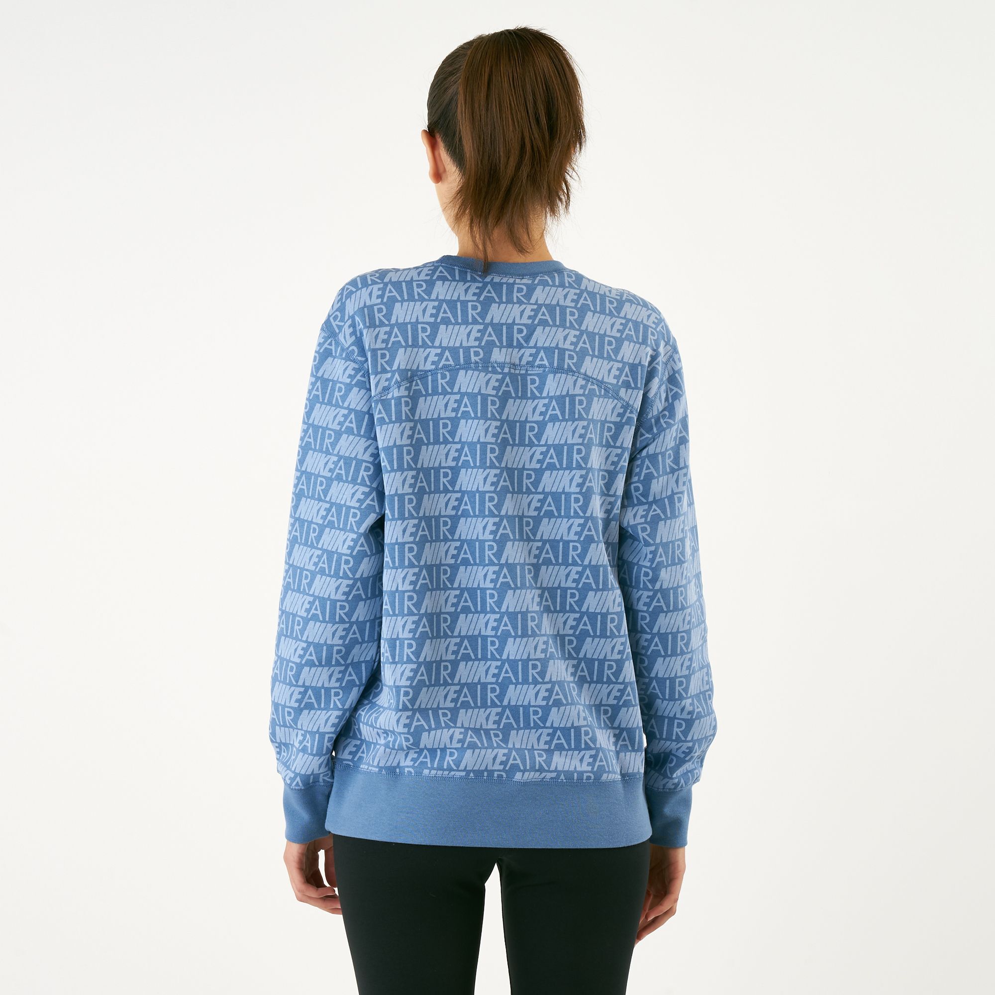 Nike air allover logo print crew neck sweatshirt sale