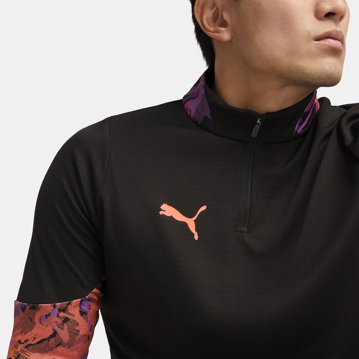 PUMA Men's individualCUP 1/4-Zip Football Top Black image number 3
