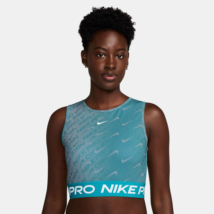 Nike Women's Pro Dri-FIT Training Crop Top Green image number 0