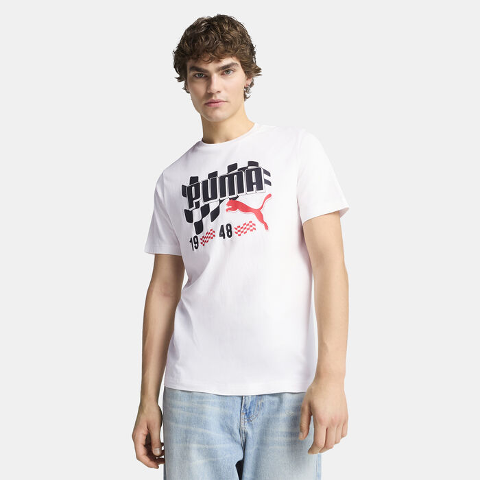 PUMA Men's Graphics Flag T-Shirt White image number 0