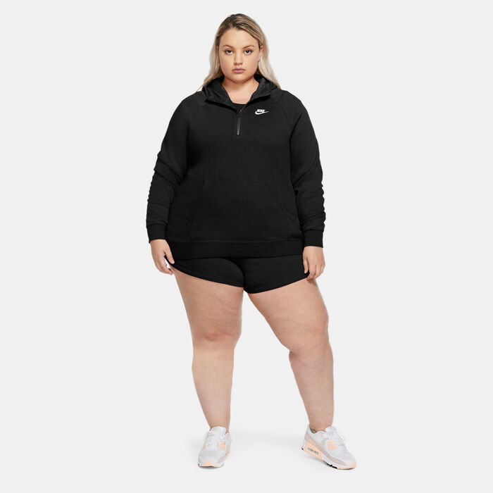 Nike Women's Sportswear Essentials Shorts (Plus Size) Black image number 2