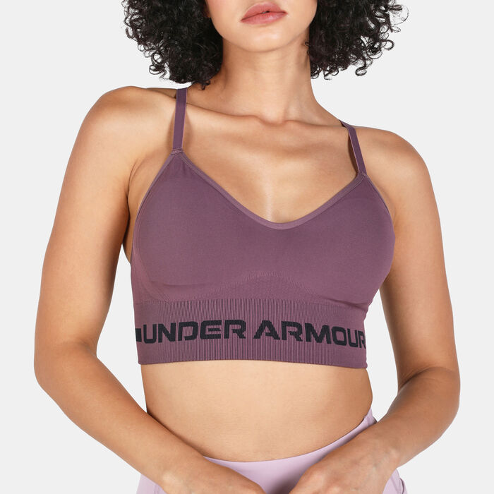 Buy Under Armour Women's UA Seamless Low-Support Training Sports Bra Purple  in KSA -SSS