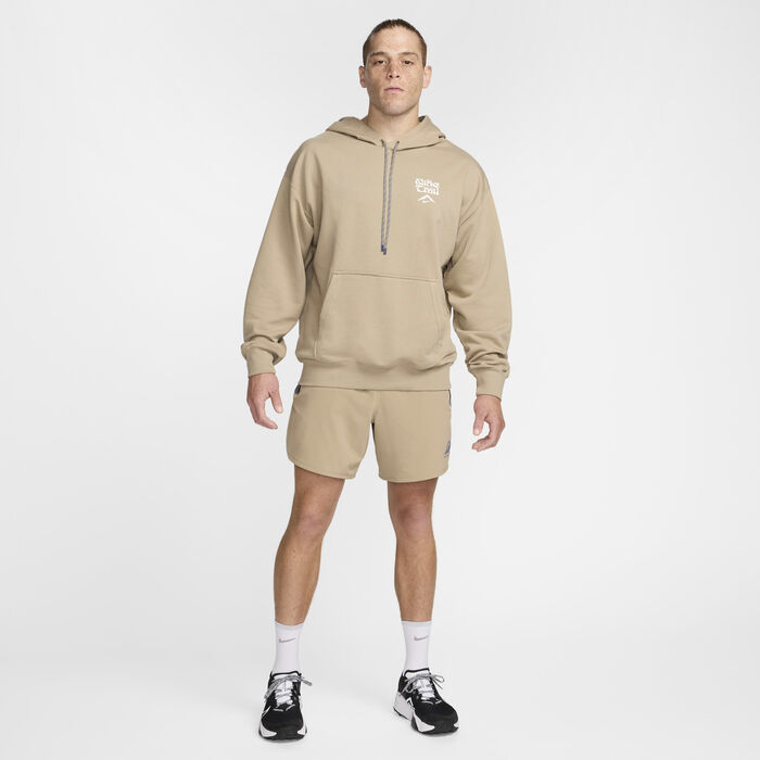 Nike Men's Trail Dri-FIT Fleece Running Hoodie Beige image number 6
