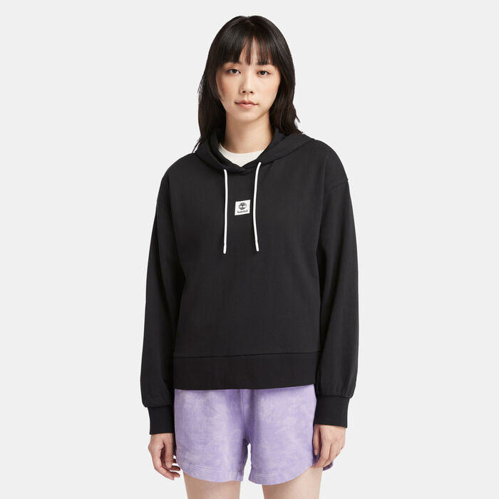 Timberland Women's Stack Logo Hoodie Black image number 0