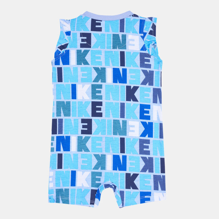 Nike Kids' Allover Print Romper Blue image number 1