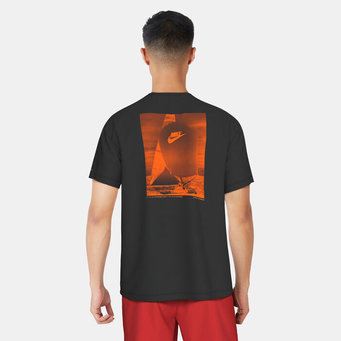 Nike Swim Men's Icon Hydro Rashguard Black image number 1