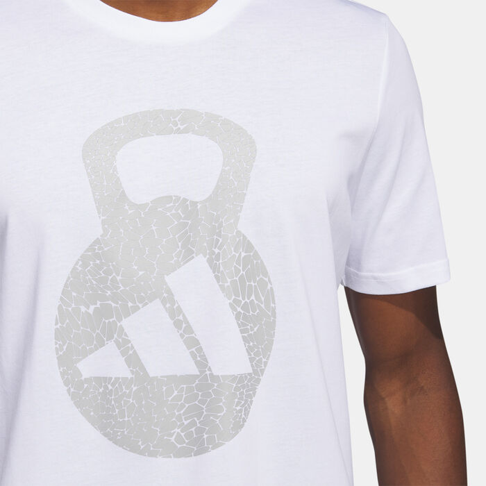 adidas Men's AEROREADY Training Logo Graphic T-Shirt White image number 2