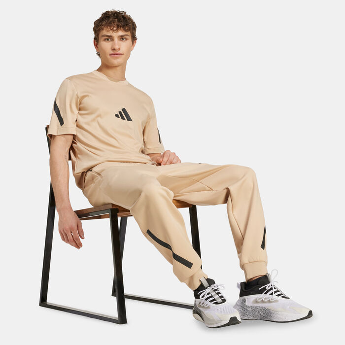 adidas Men's Z.N.E. T-Shirt Beige adidas Men's Z.N.E. T-Shirt Beige image number 2