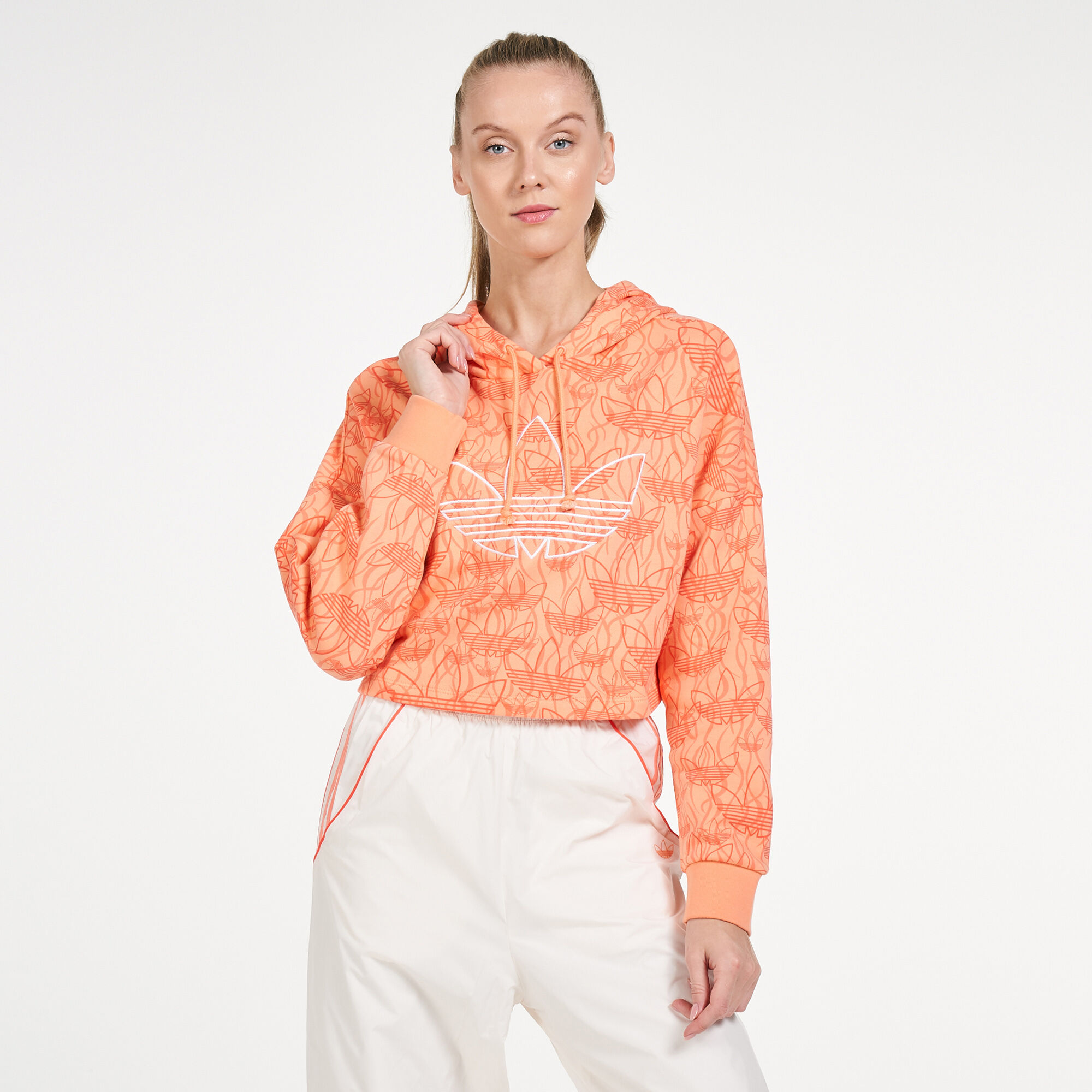 Buy adidas Originals Women s Cropped Hoodie Orange in KSA SSS