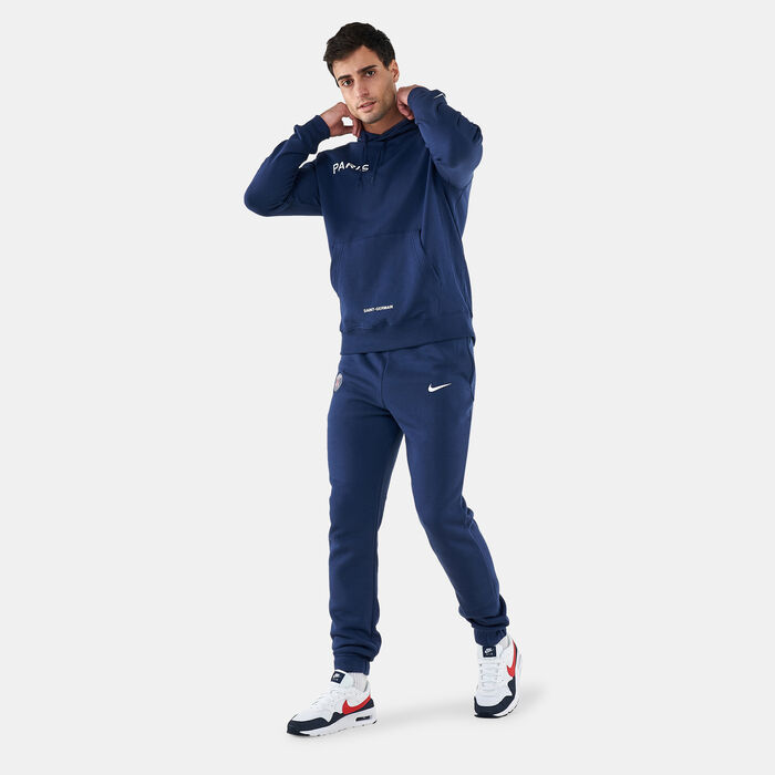 Nike Men's Paris Saint-Germain Fleece Hoodie Blue image number 2