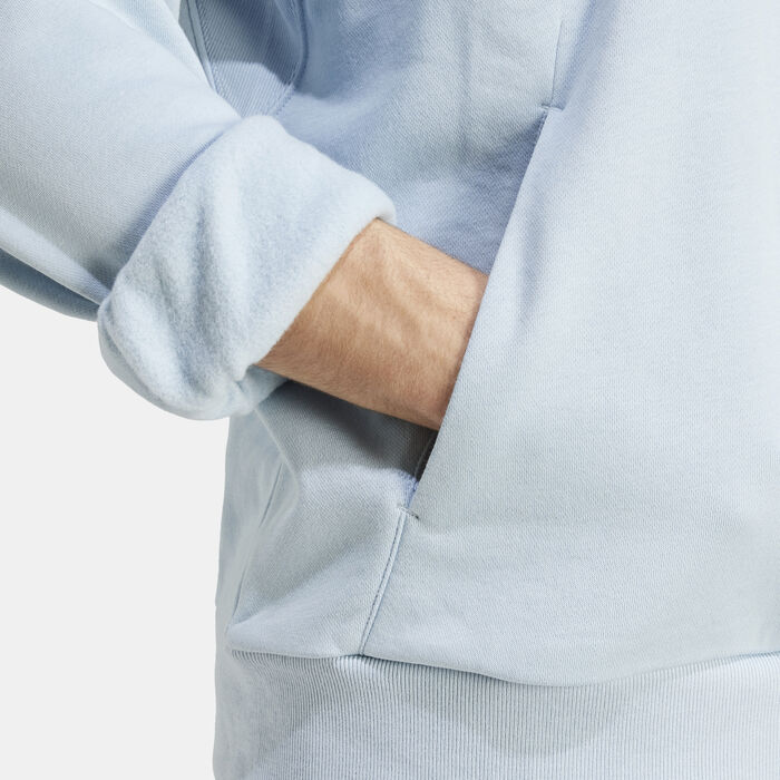 adidas Men's ALL SZN Fleece Graphic Hoodie Blue image number 3