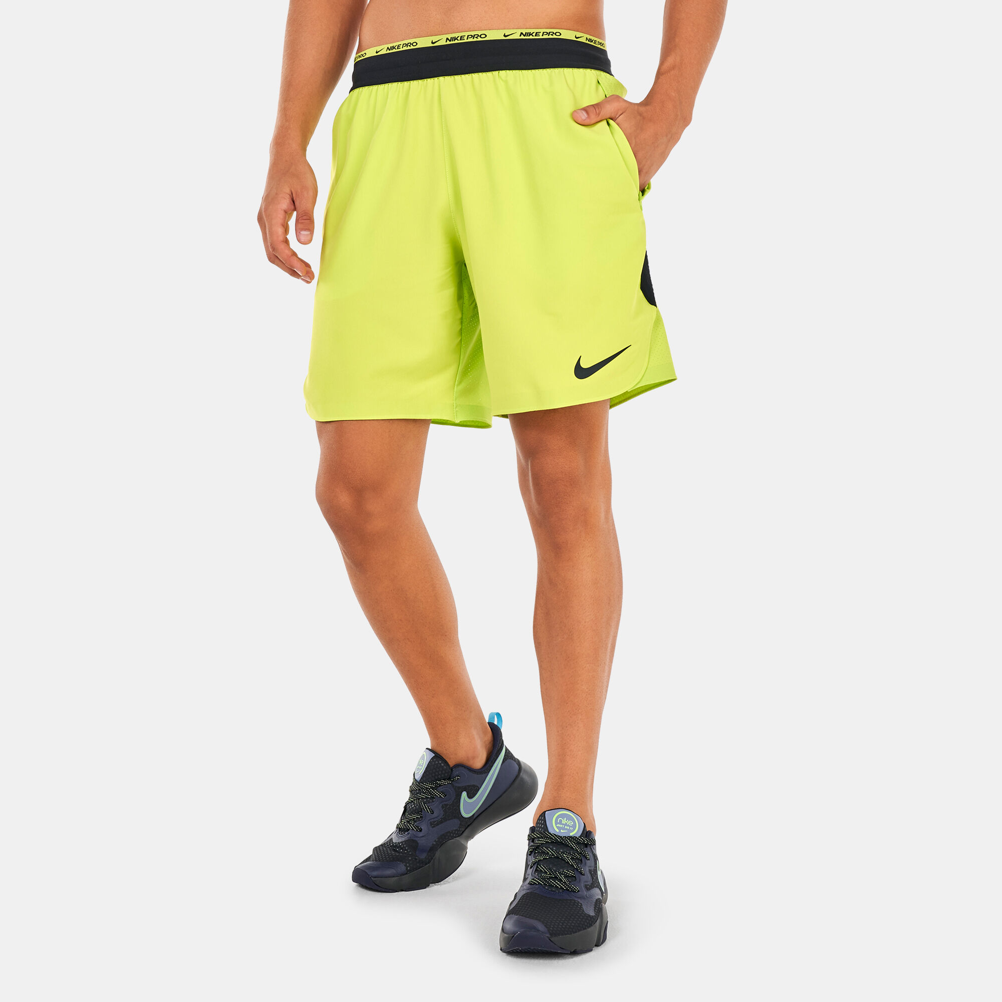 Green red yellow nike shorts top