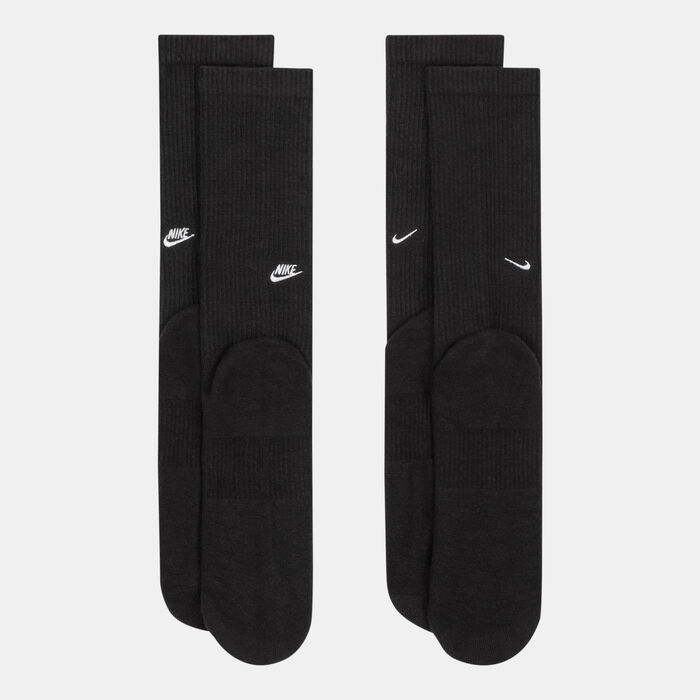 Nike Everyday Cushioned Crew Socks (2 Pairs) Black Nike Everyday Cushioned Crew Socks (2 Pairs) Black image number 2