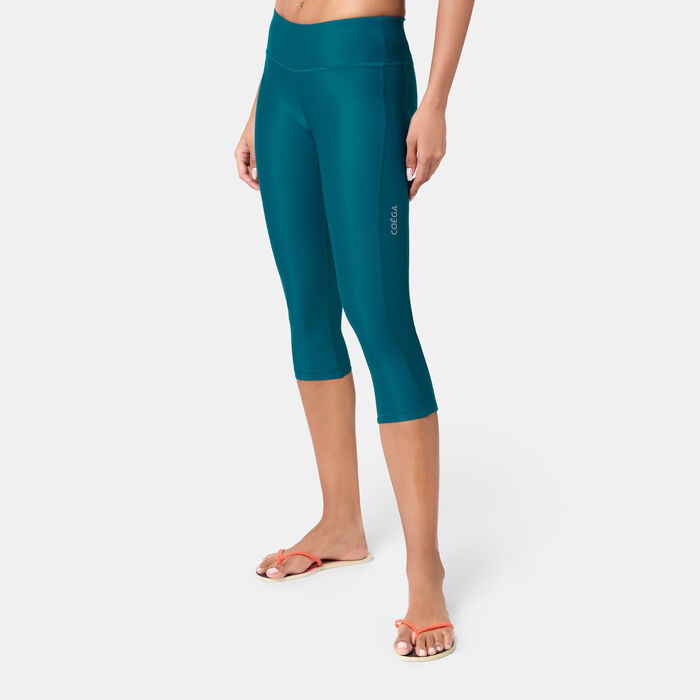 COEGA Women's 3/4 Swimming Leggings Green COEGA Women's 3/4 Swimming Leggings Green image number 0