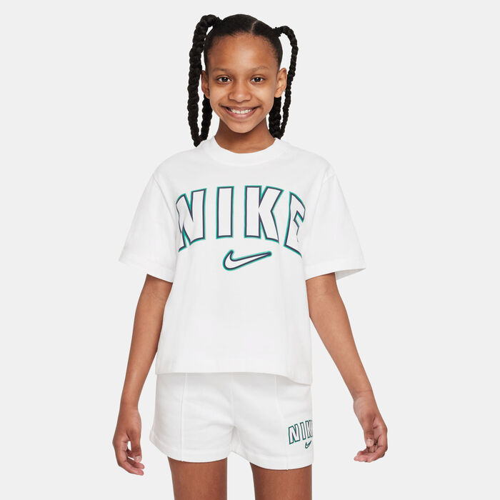 Nike Kids' Sportswear Boxy T-Shirt White Nike Kids' Sportswear Boxy T-Shirt White image number 0