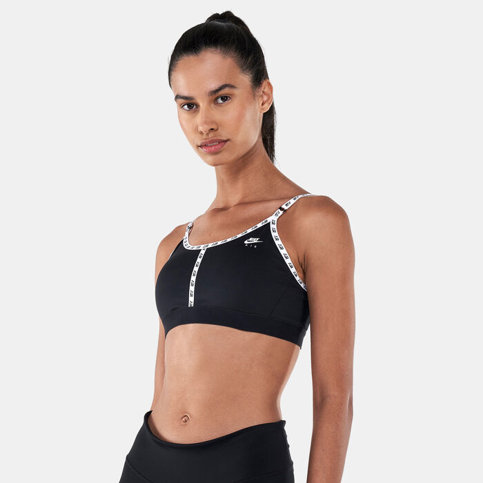 Nike Women's Dri-FIT Air Indy Logo Strap Sports Bra Black Nike Women's Dri-FIT Air Indy Logo Strap Sports Bra Black image number 0