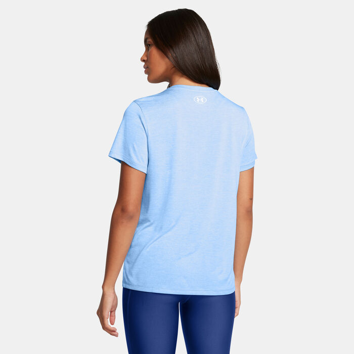 Under Armour Women's UA Tech Twist Training T-Shirt Blue Under Armour Women's UA Tech Twist Training T-Shirt Blue image number 1