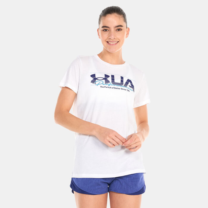 Under Armour Women's UA Vintage Performance T-Shirt White Under Armour Women's UA Vintage Performance T-Shirt White image number 0